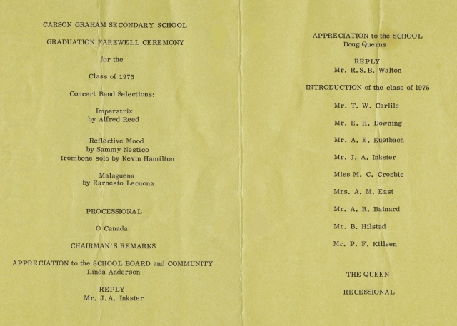 Graduation Inside Programme in 1975 
